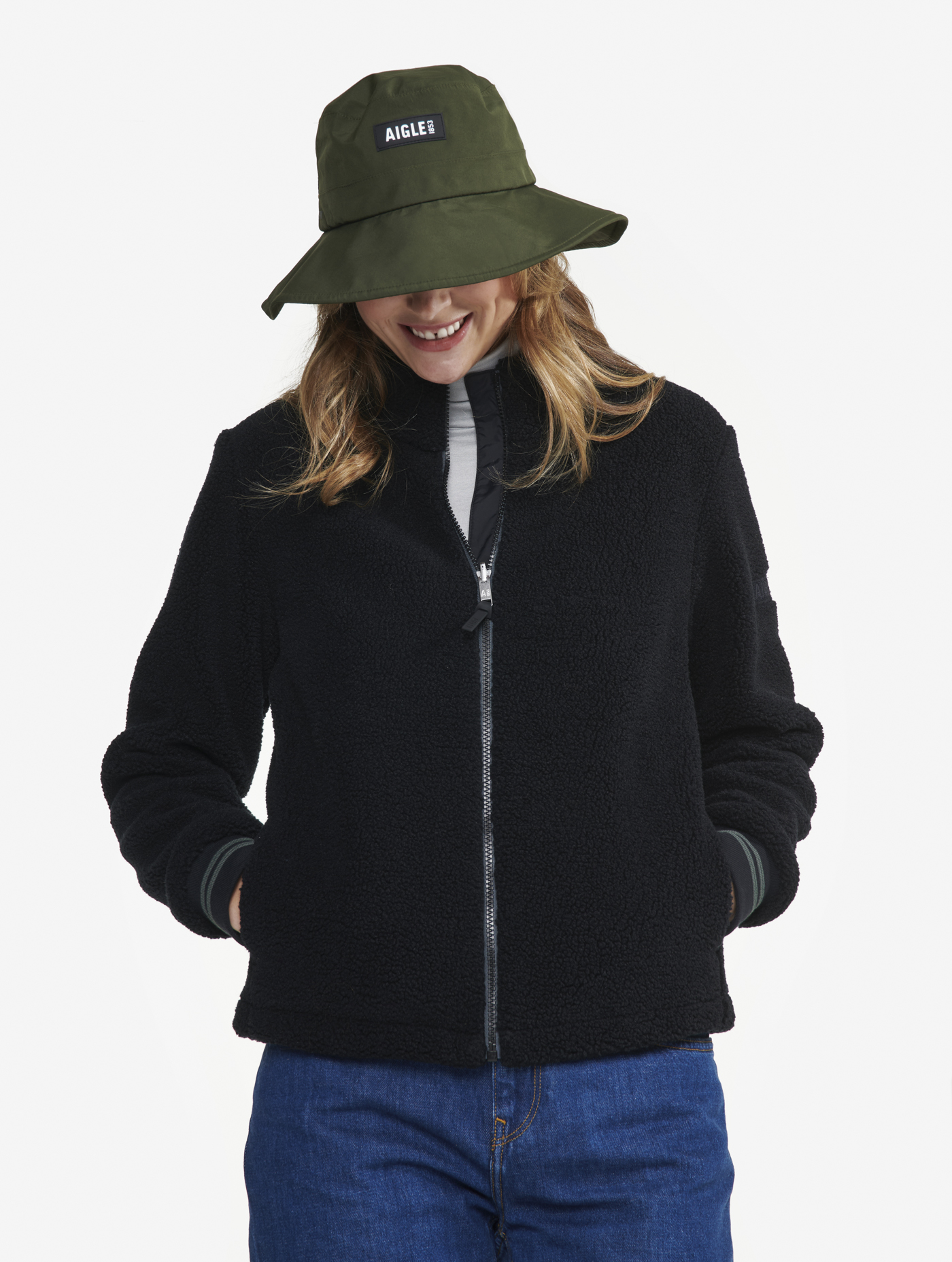Veste en sherpa T-KIT NOIR