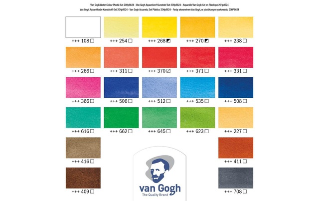 Aquarellfarbe »Van Gogh Malkasten 24er-Set, Mehrfarbig« 27 Stk. tlg.