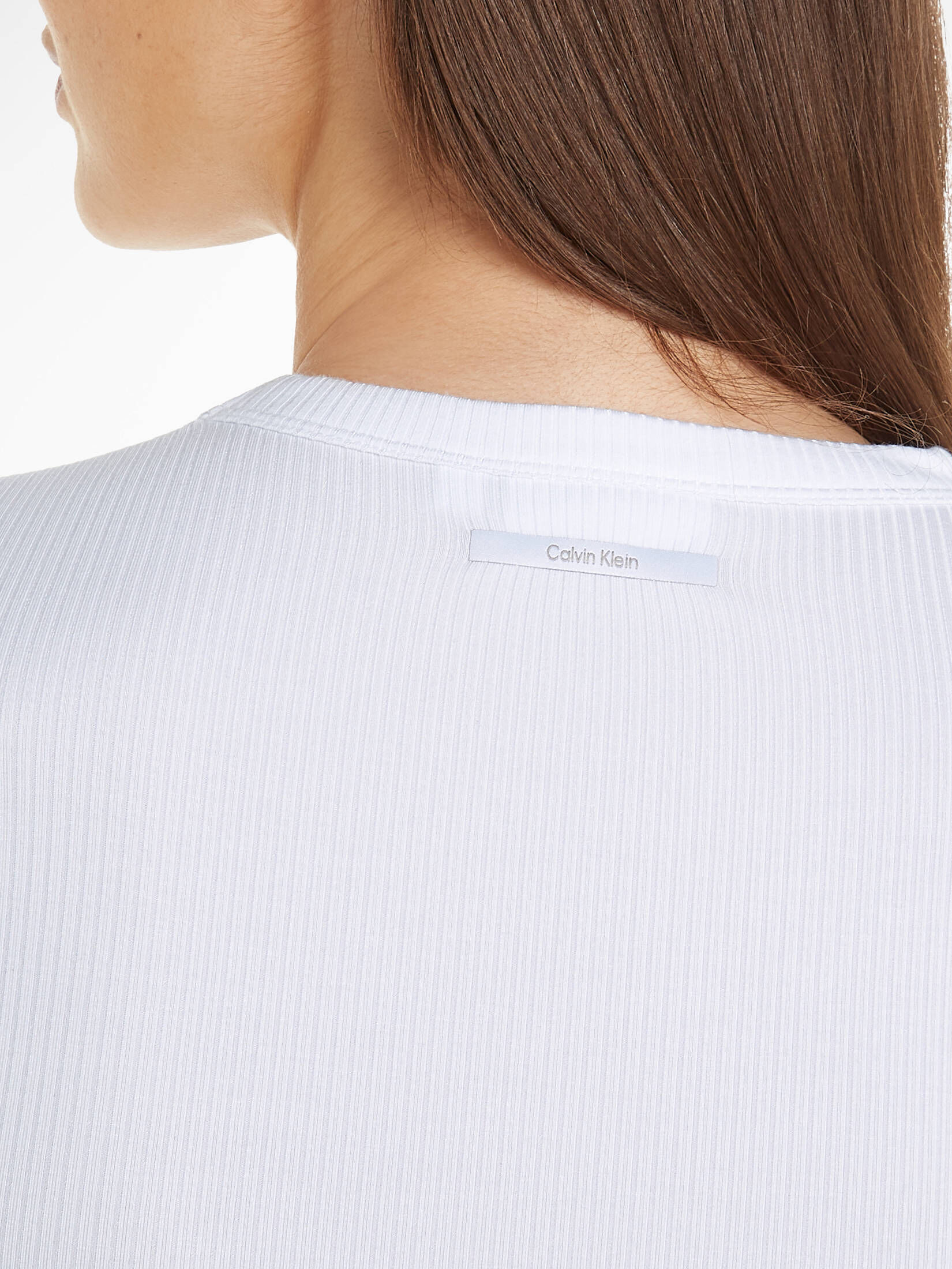 CALVIN KLEIN| Damen T-Shirt MODAL RIB C-NECK TOP