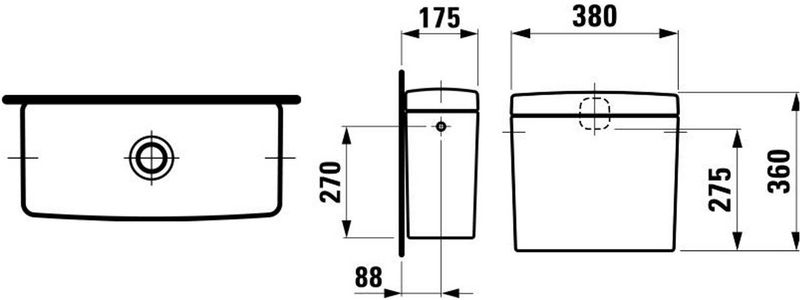 Laufen Pro Reservoir Incl Binnenwerk Wit