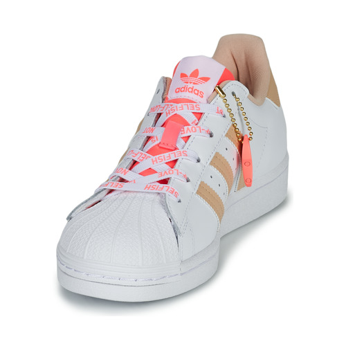 adidas Originals - SUPERSTAR W - Blanc / Rose / Rouge