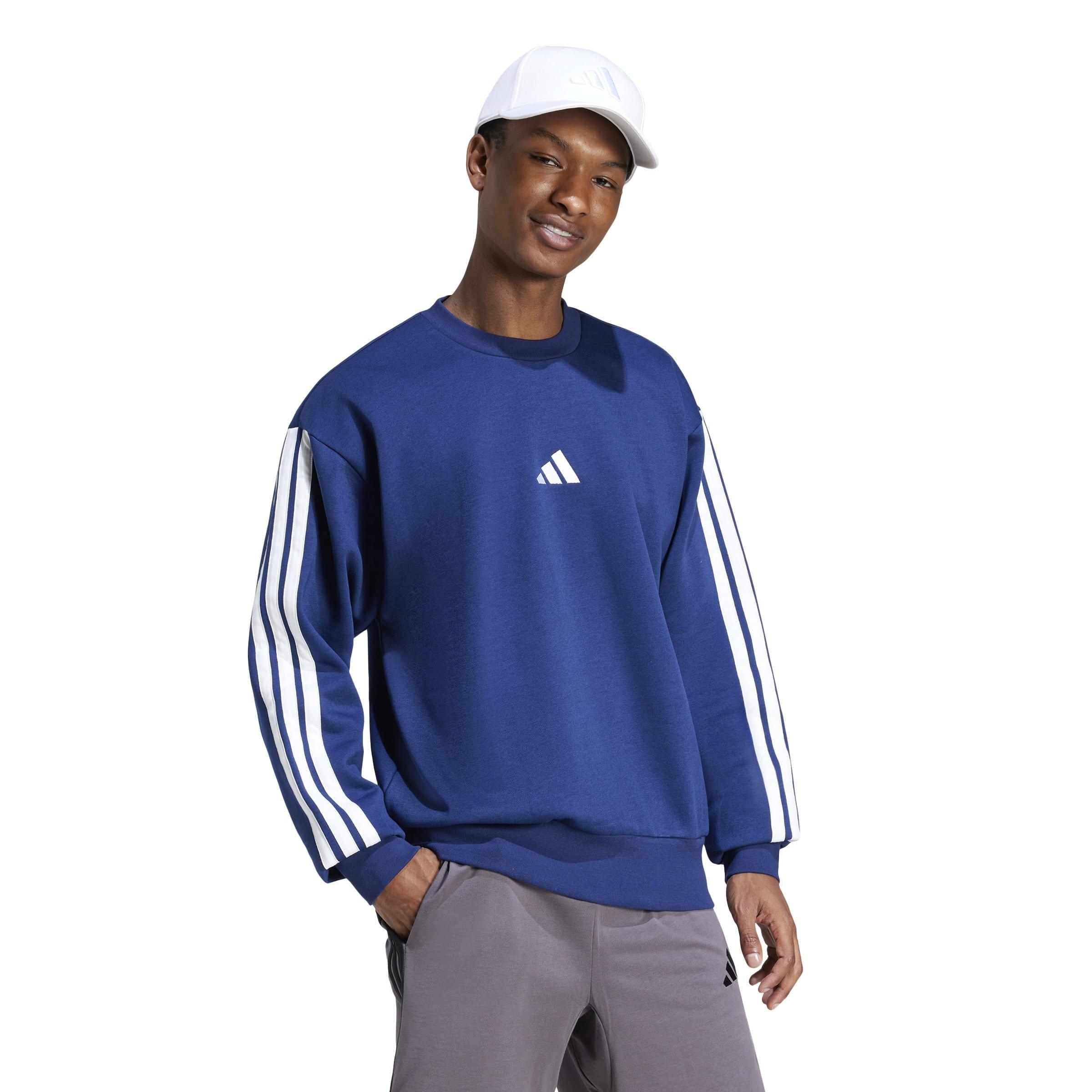 adidas Essentials 3-Stripes Fleece Sweatshirt Mens