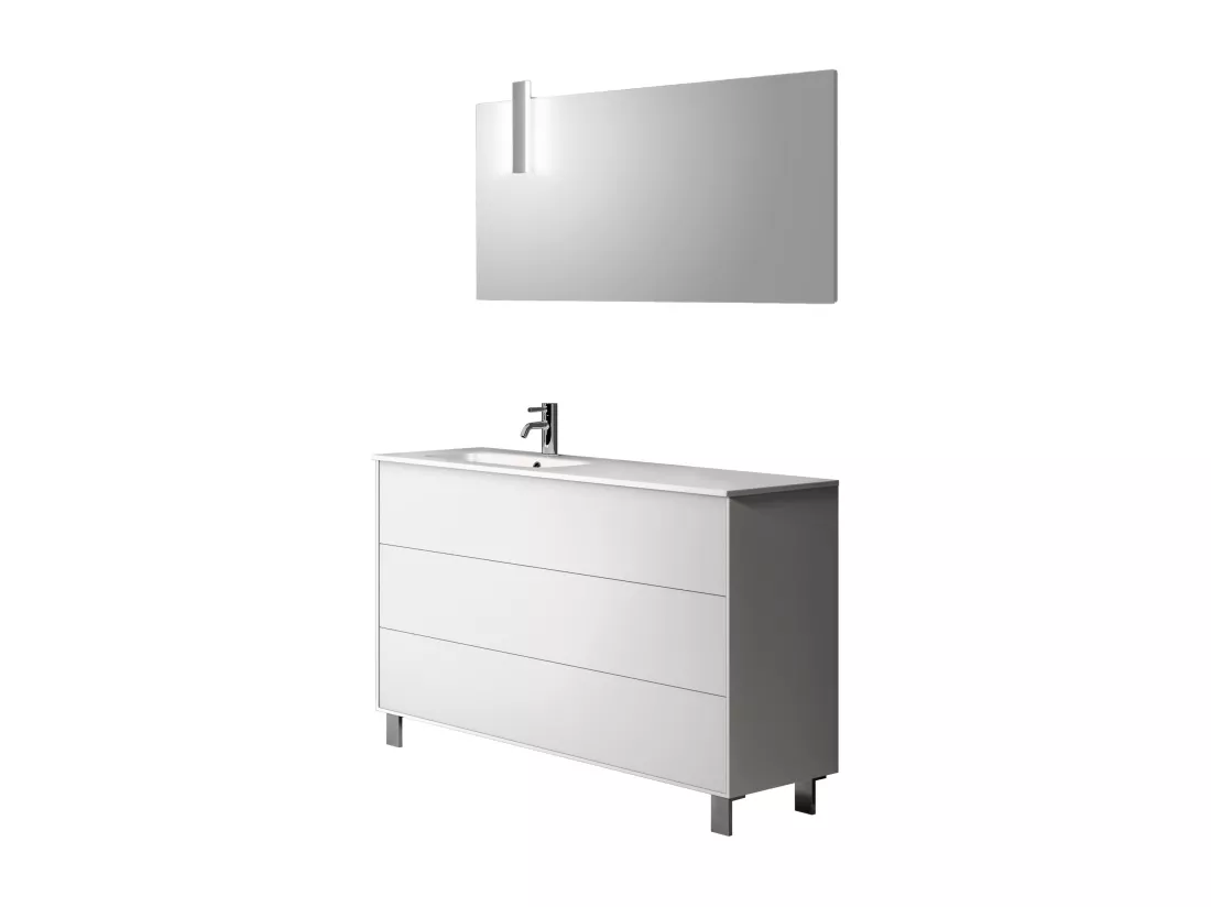 Ensemble de salle de bain vasque SX 4 pièces IGEA blanc mat