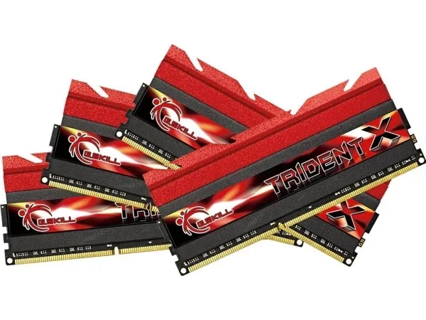 G.Skill TridentX Series - DDR3 - sæt - 32 GB: 4 x 8 GB - DIMM 240-pin - 2400 MHz / PC3-19200 - CL10 - 1.65 V - ikke bufferet - ikke-ECC