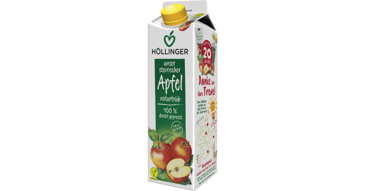 Höllinger Steirischer Apfelsaft 1,0 Liter (Einweg)
