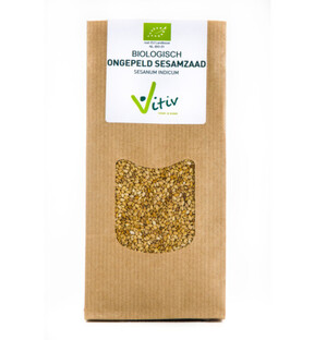 Vitiv Biologisch Ongepeld Sesamzaad 500GR