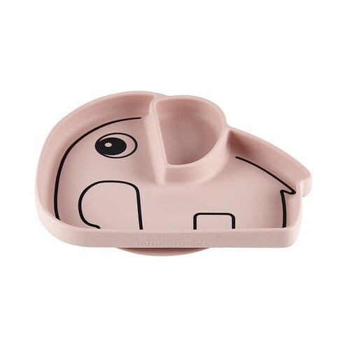 Assiette antidérapante silicone Elphee Rose - DONE BY DEER