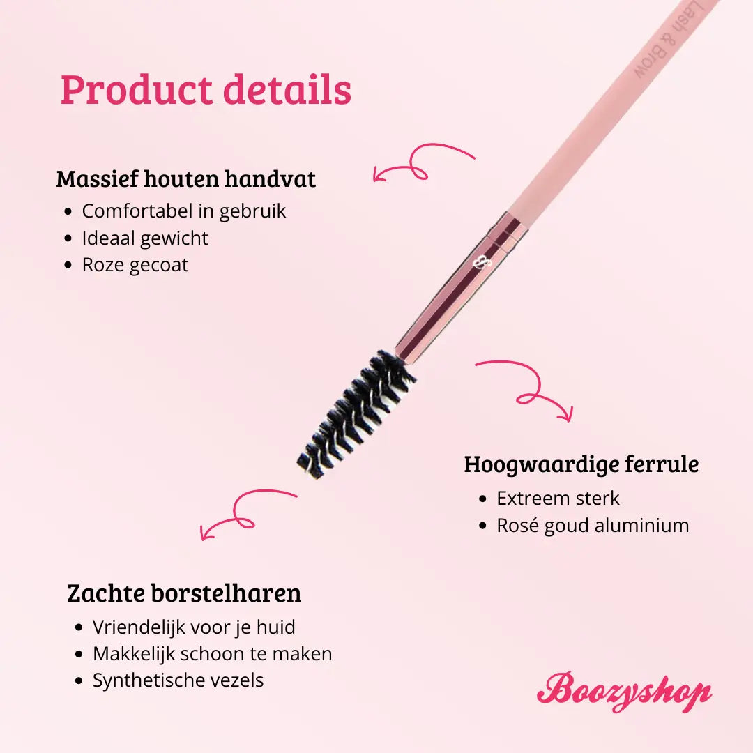 Pink & Rose Gold Lash & Brow Brush