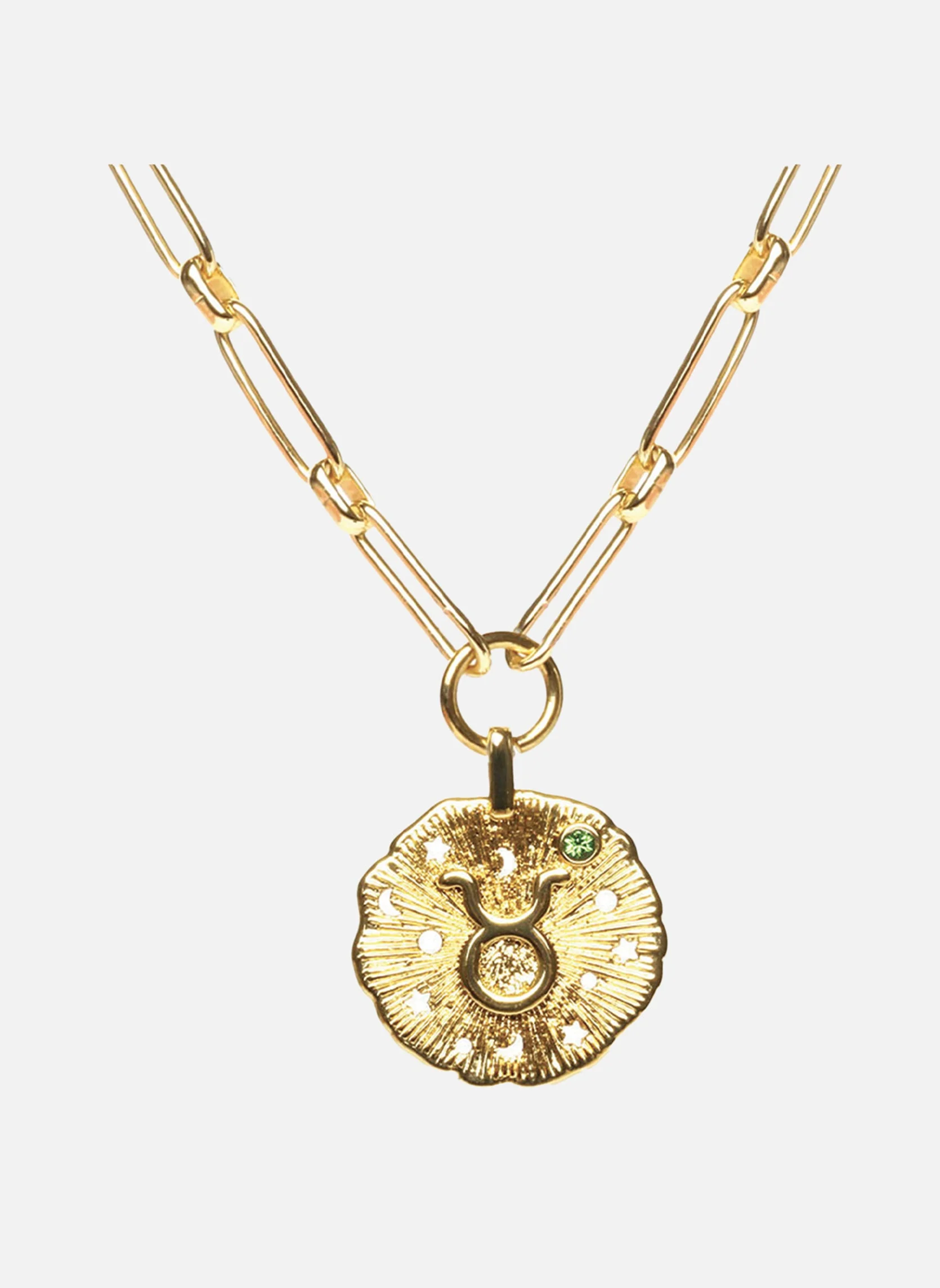 TAUREAU - Collier chaîne taureau | Vert