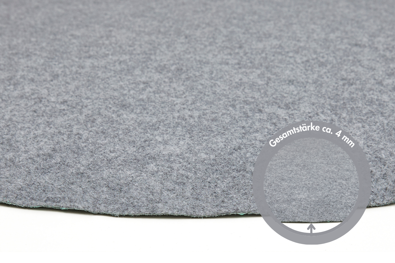 Kunstgras zwembadtapijt, rond, 130 cm in grijs