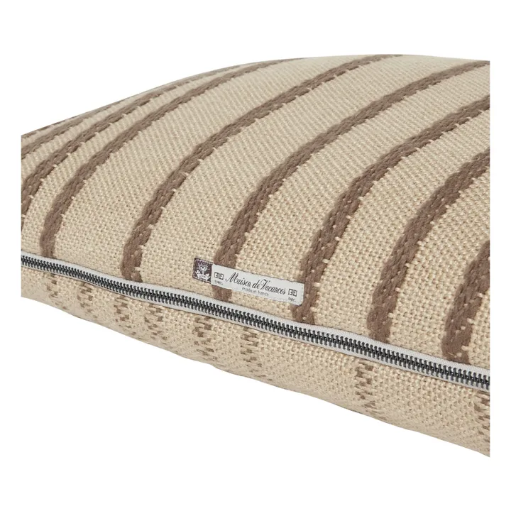 Maison de Vacances Coussin vice versa en toile de Myre brodée | Ecorce