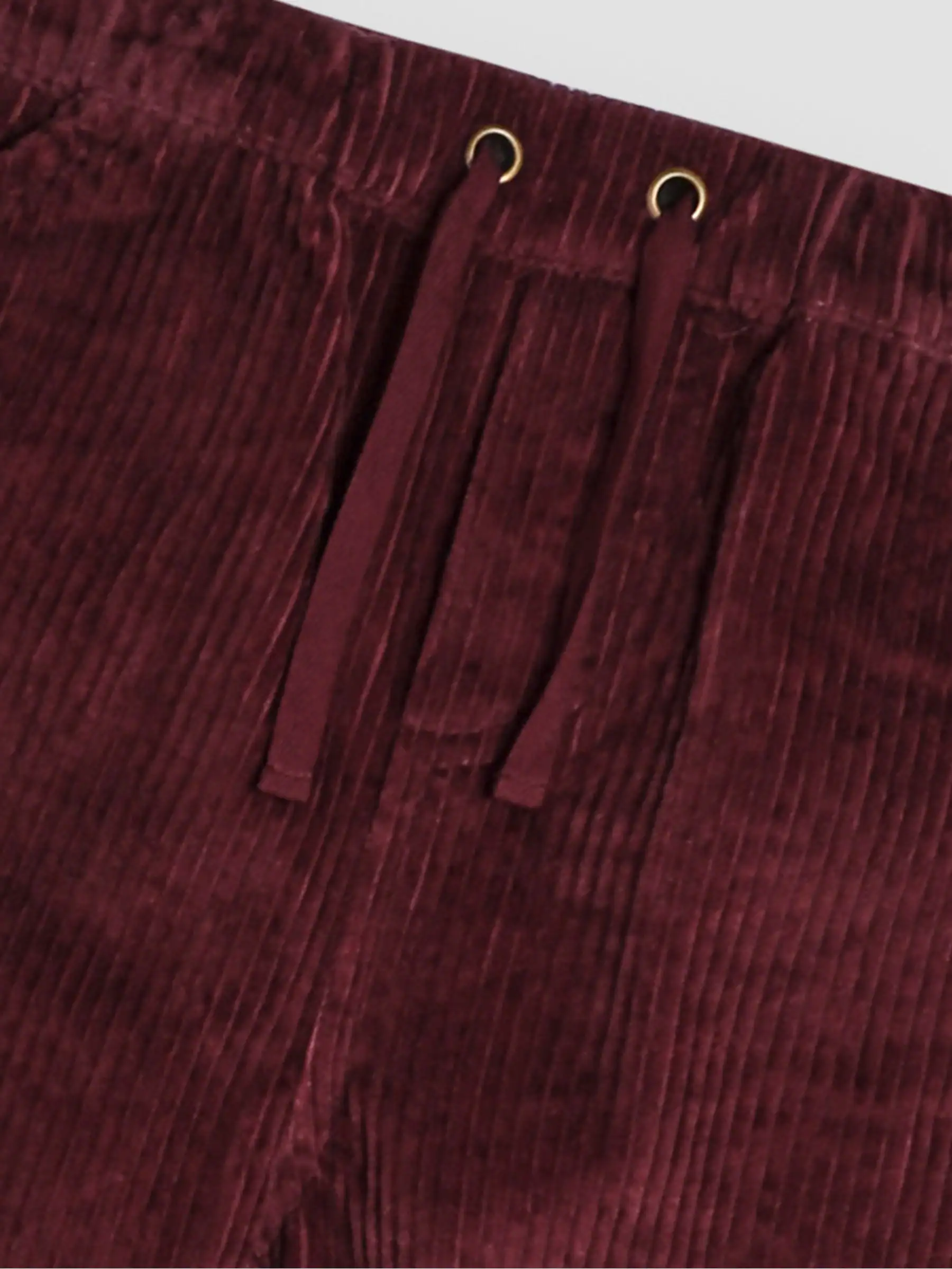 Bordeauxrood - JoJo Maman Bébé - Grofgebreide corduroy broek met elastische taille