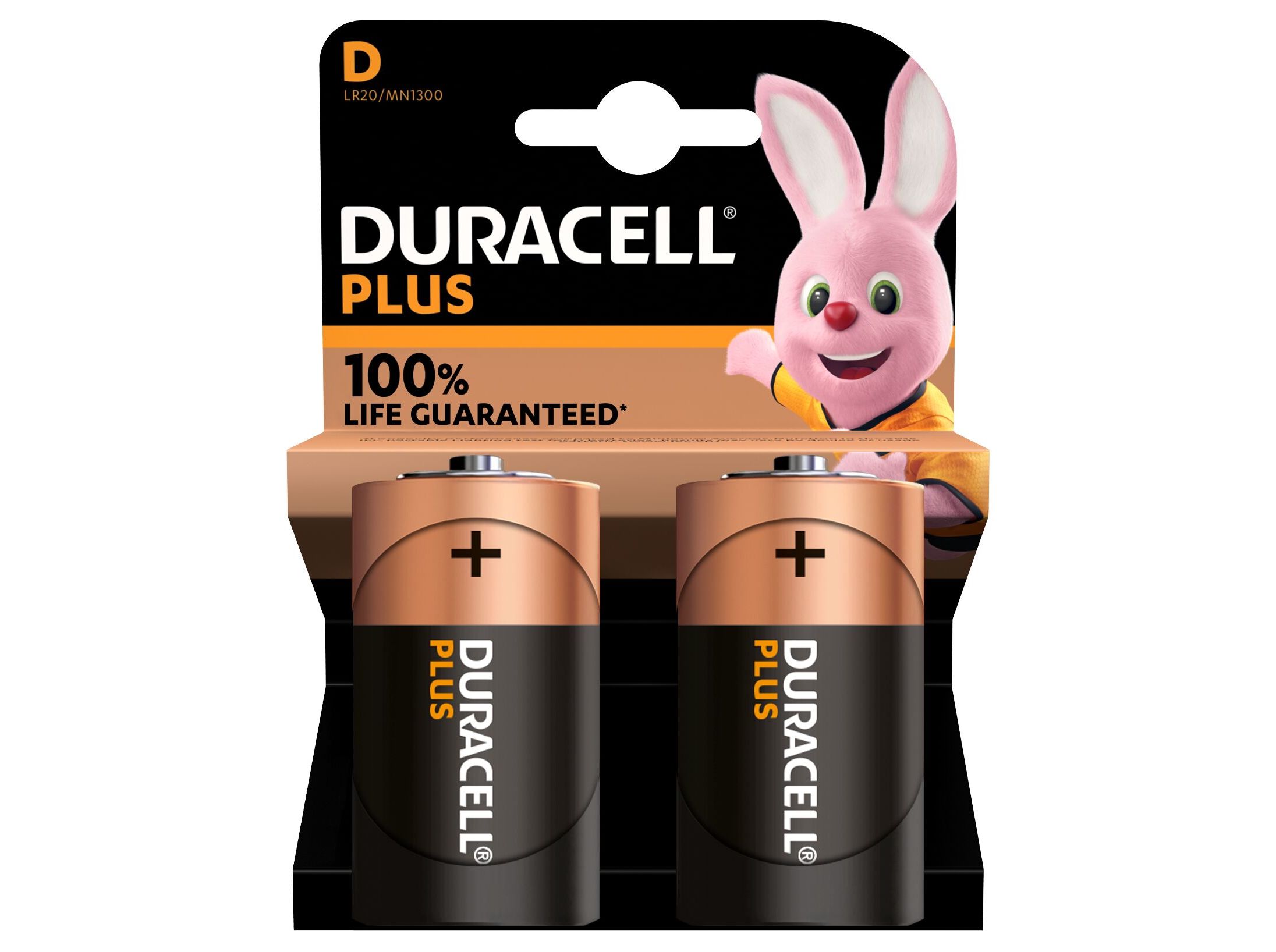 PILHA ALCALINA DURACELL PLUS D PACK 2 UNIDADES