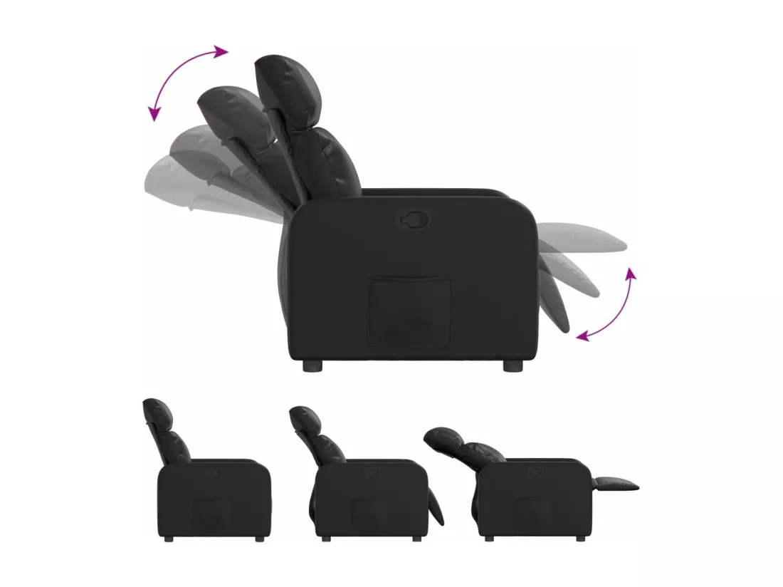 Fauteuil inclinable Noir Similicuir