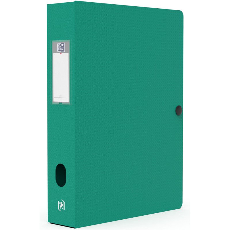 Boîte Oxford grande capacité Memphis 24x32cm dos 60mm avec bouton pression couverture polypro