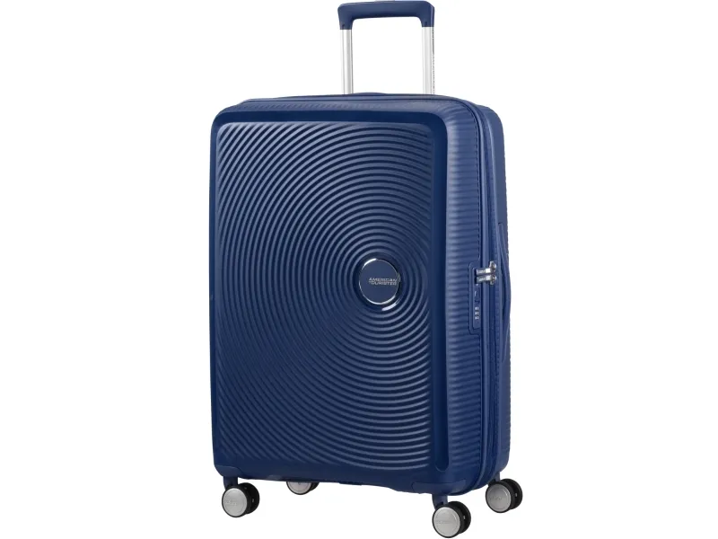 American Tourister Soundbox Spinner Expandable - Spinner 67 cm - hardside - polypropylen - midnatsmarineblå