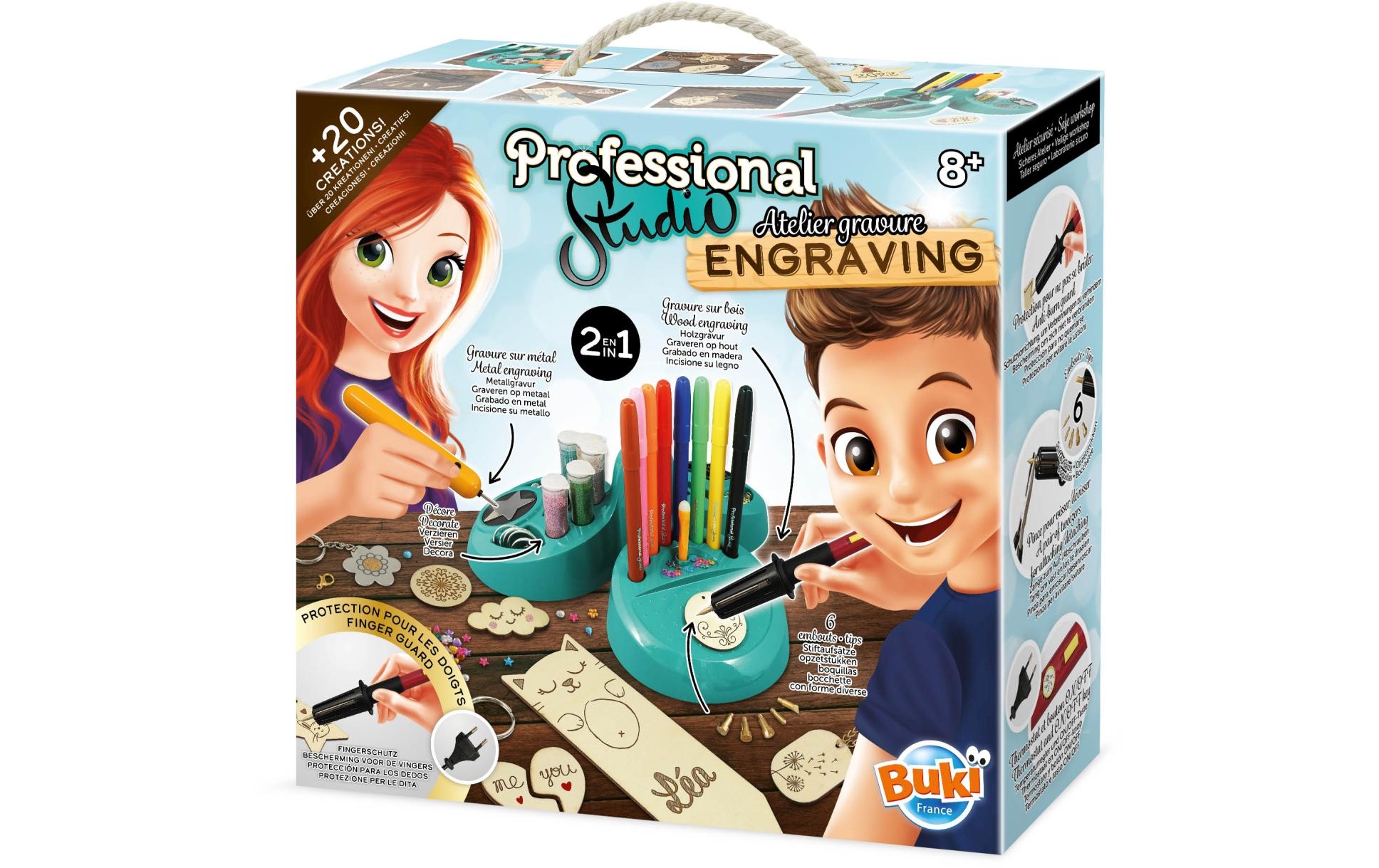Experimentierkasten Professional Studio – Atelier gravure2-in-1-Gravur-Pyrograph