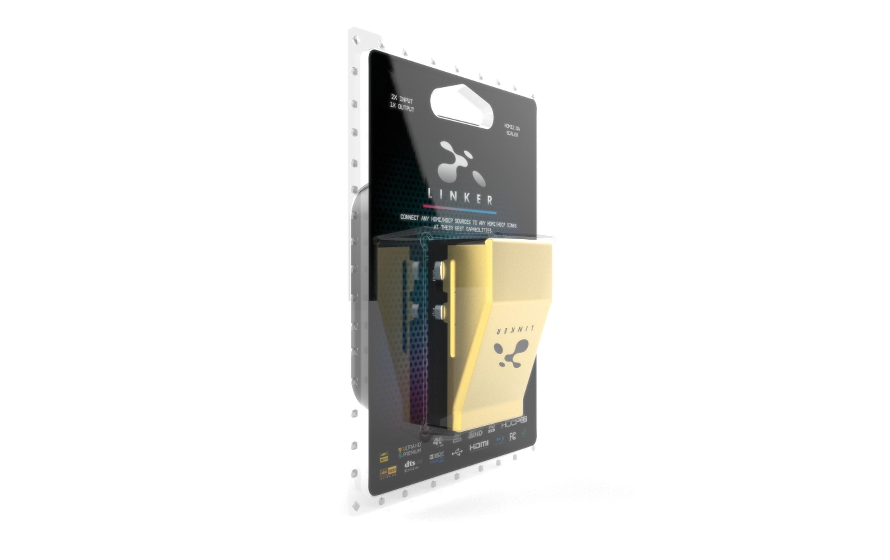 Switcher Linker HDMI<br>Linker - 2x1 4K 18Gbps HDMI Switcher mit Scaler