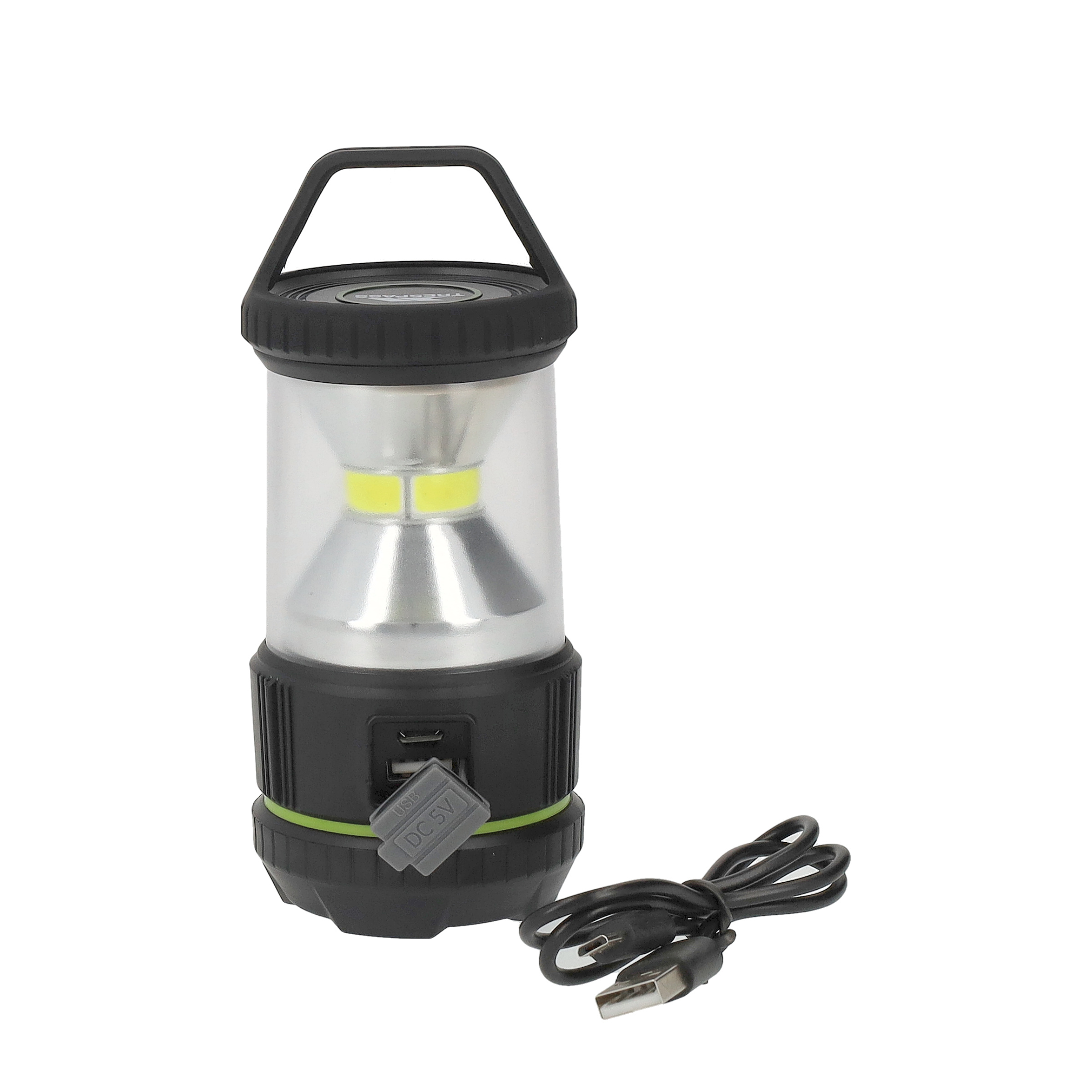 1500mAh Optimus LED Camping Laterne USB Lampe mit Powerbank Funktion - Schwarz