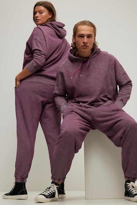 Sweatpants, Wide Legs, Washing-Effekt, Elastikbund, Unisex