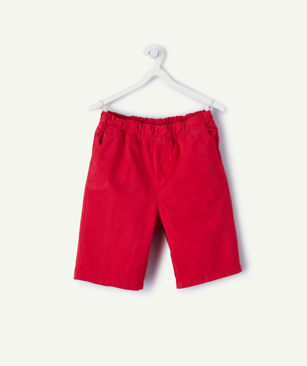 bermuda droit garçon rouge