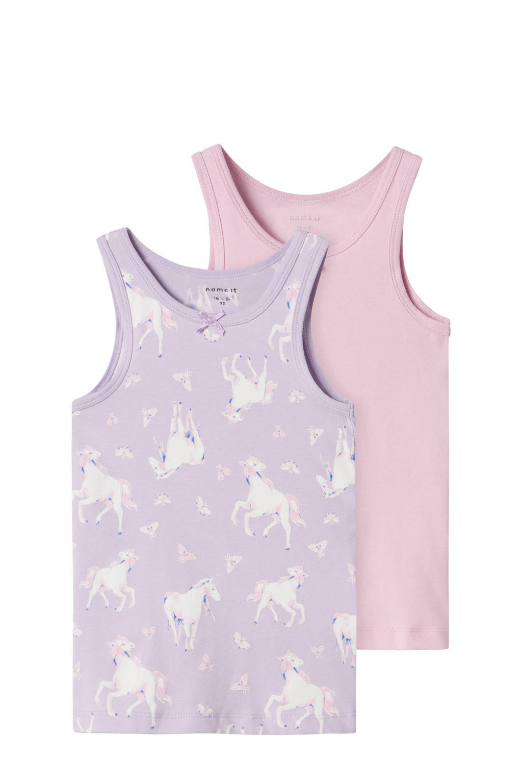 hemd NMFTANK TOP HORSE - set van 2 lila/roze
