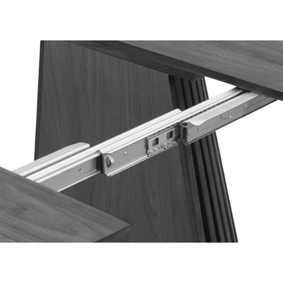 Eettafel Irene - zwart - uitschuifbaar