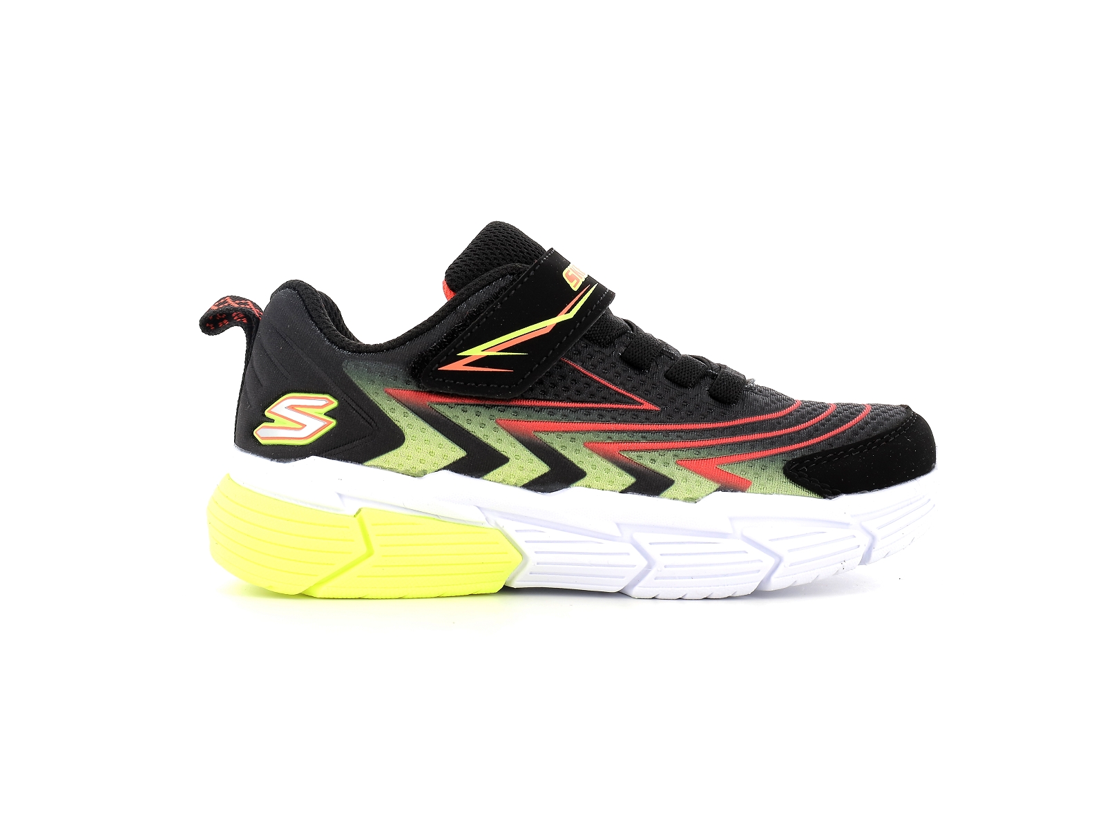 Skechers-403852L Matières combinées Noir Jaune