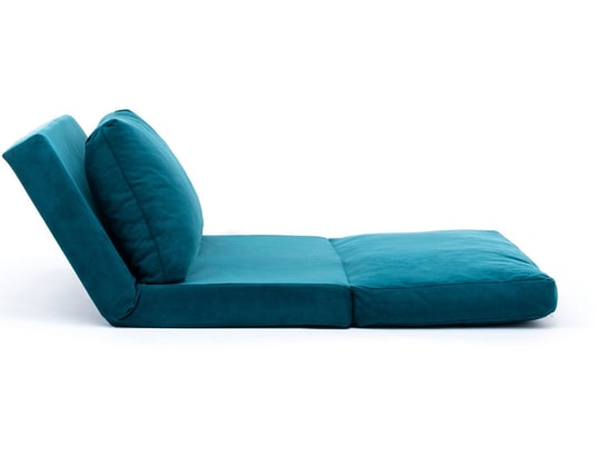 CONCEPT1 - Fauteuil convertible Taida bleu 60 x 68 x h62