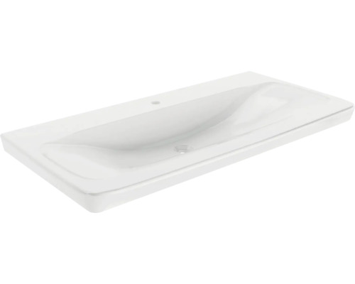 FACKELMANN Keramische Wastafel Milano wit verzacht 107,5 cm