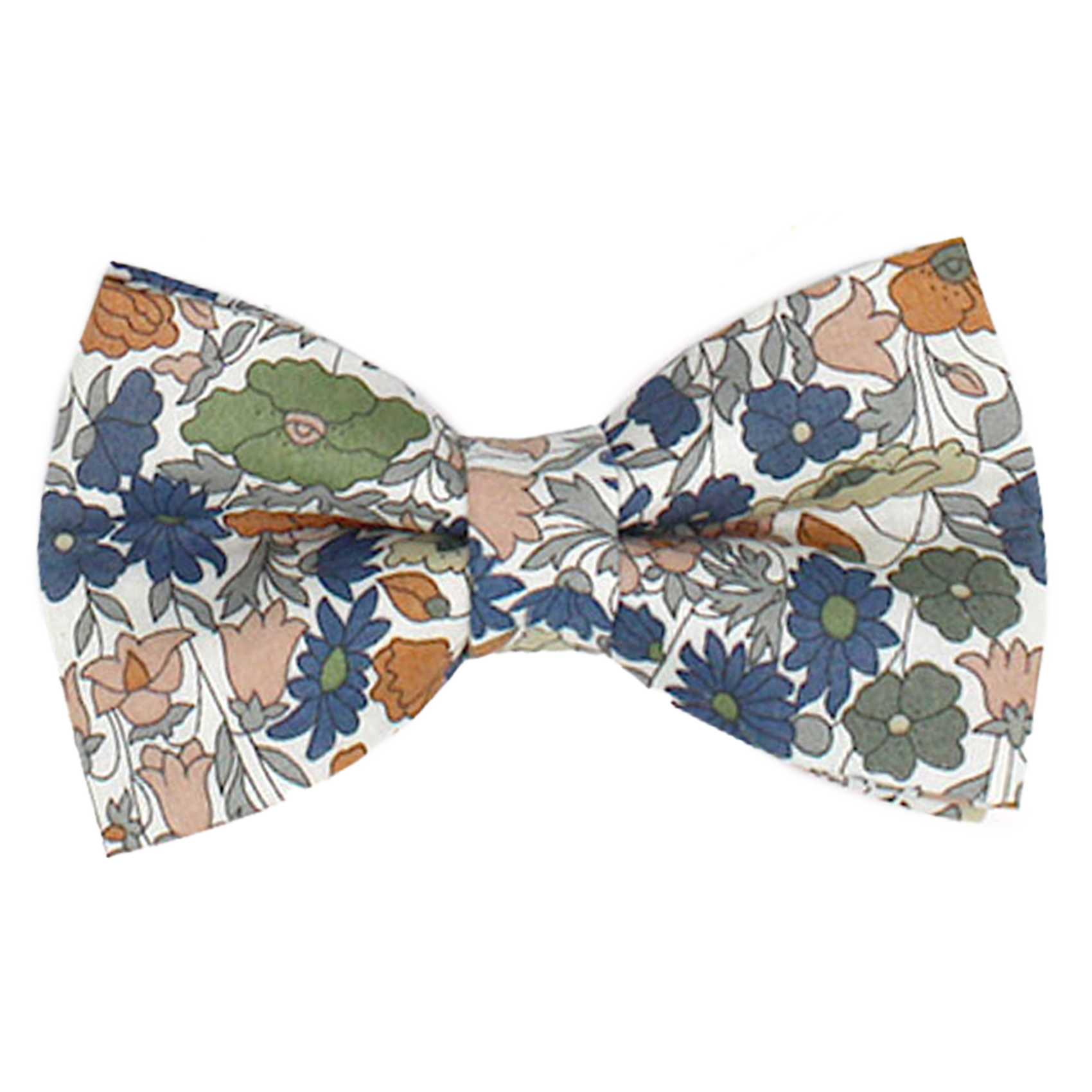 Noeud papillon en coton imprimé | Bleu