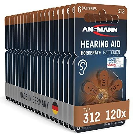 ANSMANN - P312 - Knoopcelbatterijen - Bruin - 120 Stuks, 1,4 V