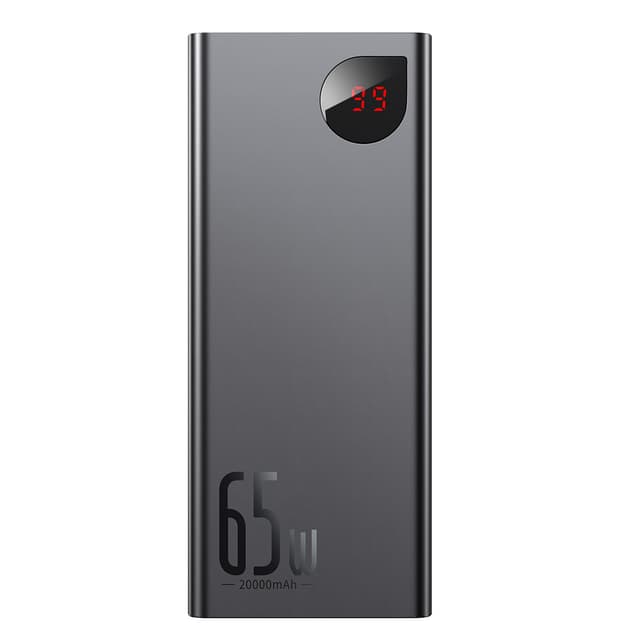 Powerbank Baseus Adaman Metal 20000mAh PD QC 3.0 65W 2xUSB + USB-C + micro USB (sort)