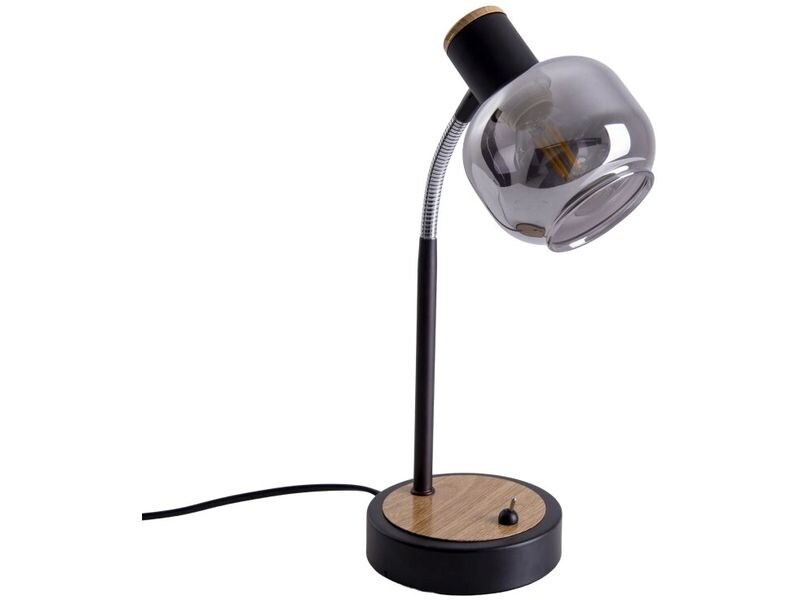 Näve Tischleuchte «Fumoso» h: 39 cm Tischlampe aus Metall und Glas
