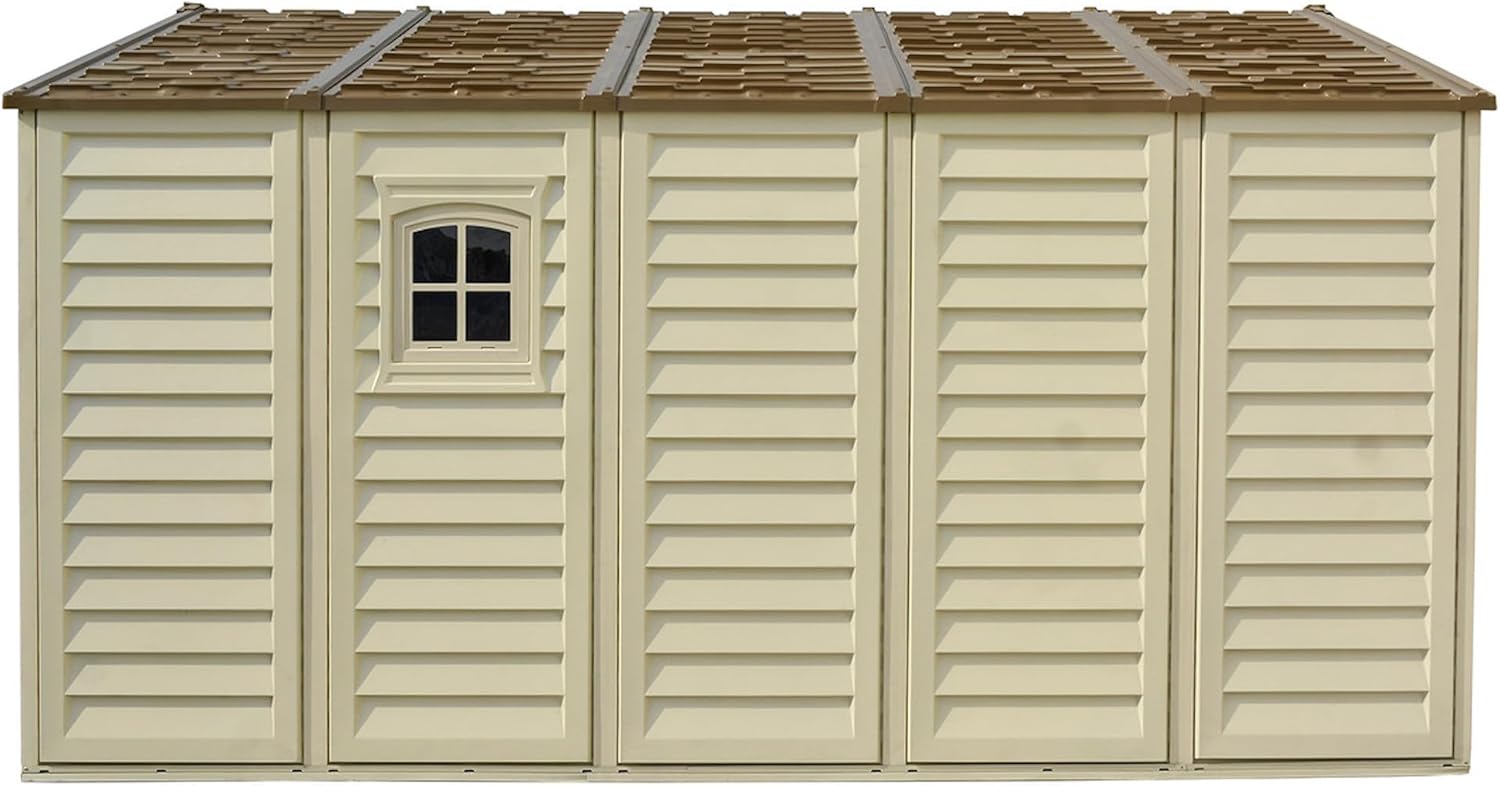 Duramax WoodBridge Plus 10.5' x 13' Schuppen – Beige/Braun, 399.8x318.7x222.0 cm