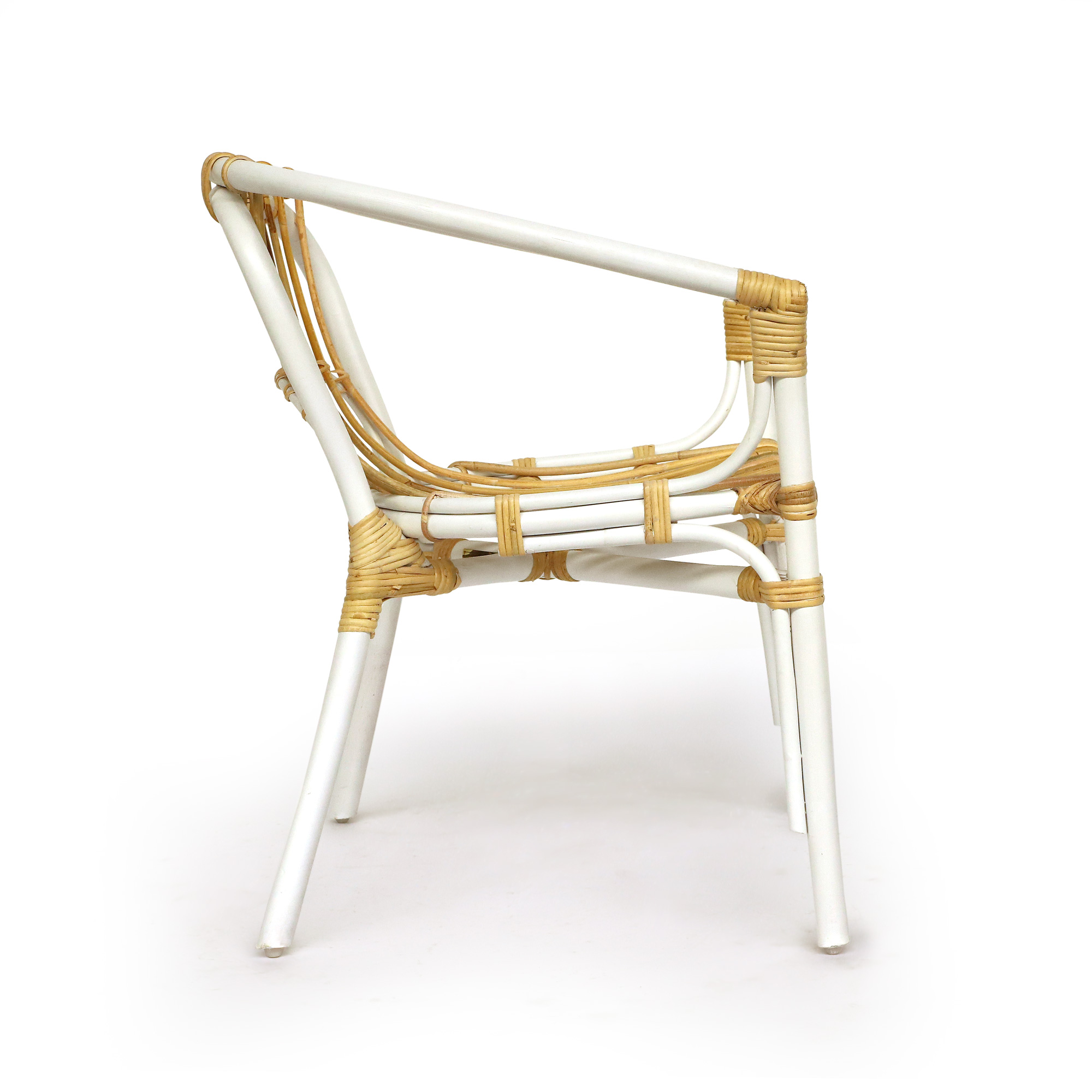 Rattan-Armsessel 'Pivot', weiß, natur, B 57 cm, H 94 cm, L 59 cm günstig bestellen