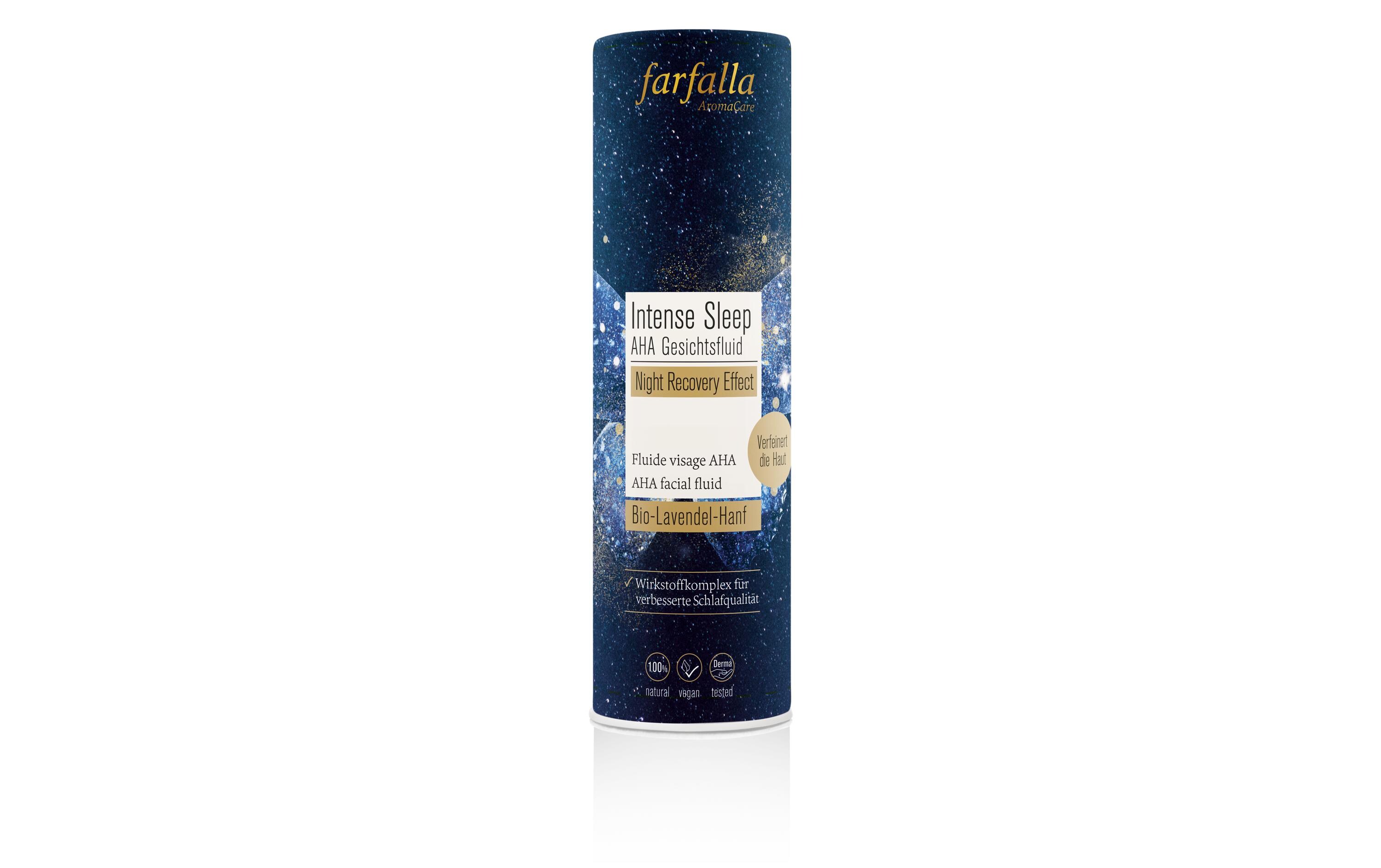 Gesichts-Fluid AHA Intense Sleep 380 ml1 StückNatürliches Fluid mit Lavendel & Hanf für einen ebenmässigen Teint und guten Schlaf