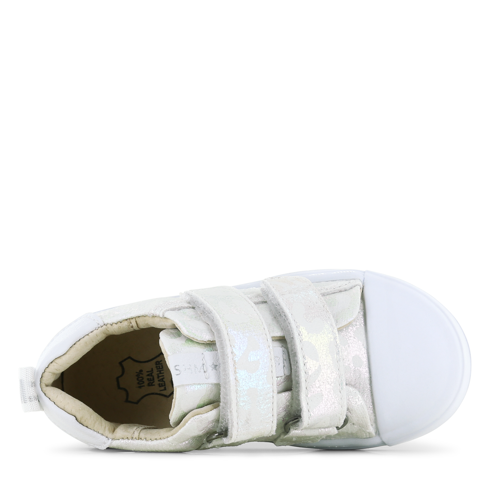 Shoesme metallic witte sneaker Metallic, Microfiber leer | Meisjes schoenen