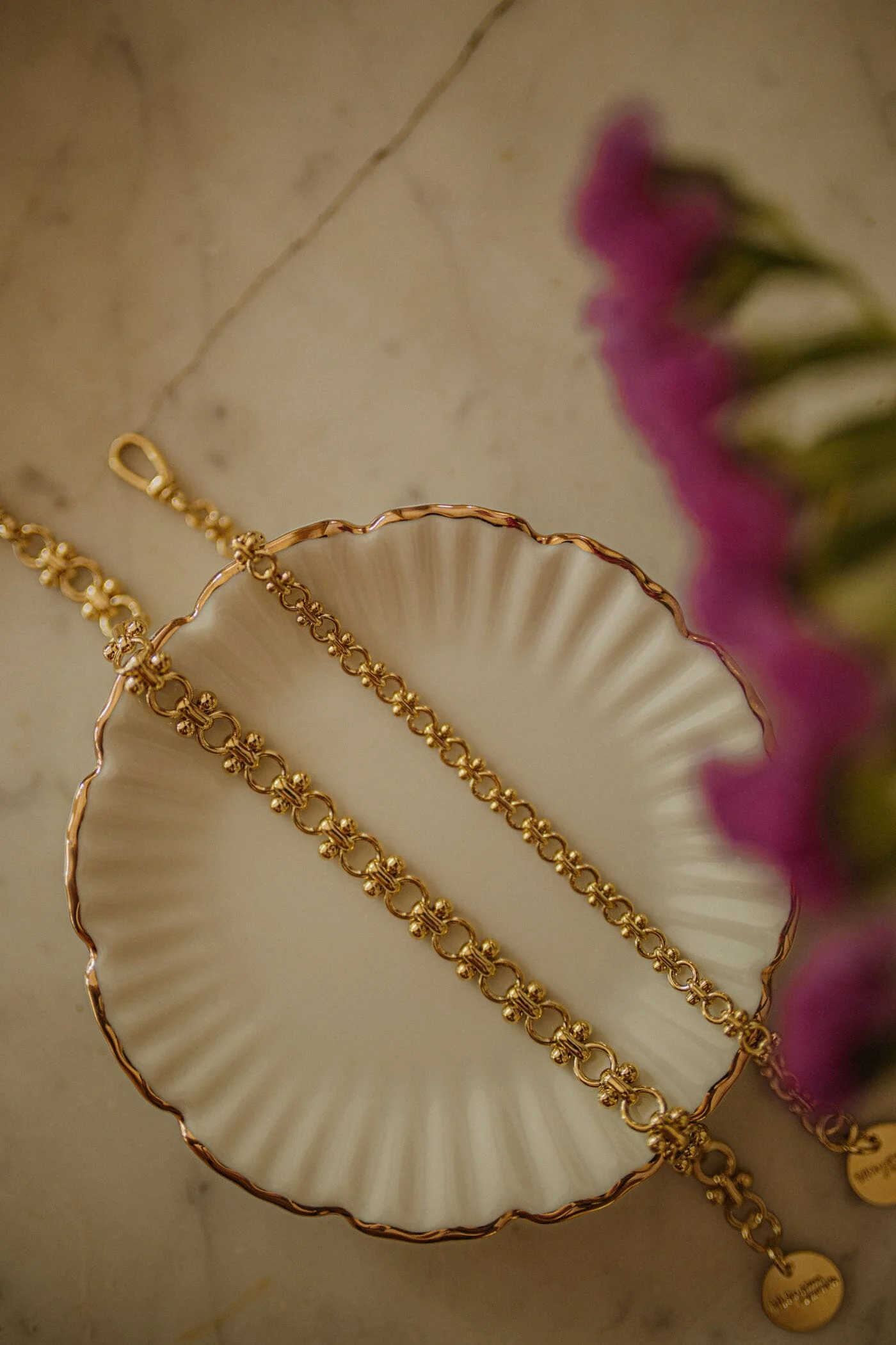 HÉBÉ - Maxi bracelet doré à l'or fin | Doré