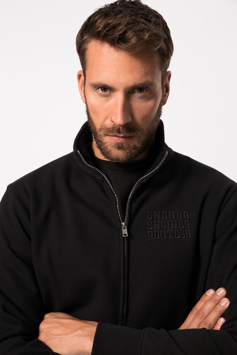 Sweatjacke, Stehkragen, Zipper, bis 8 XL