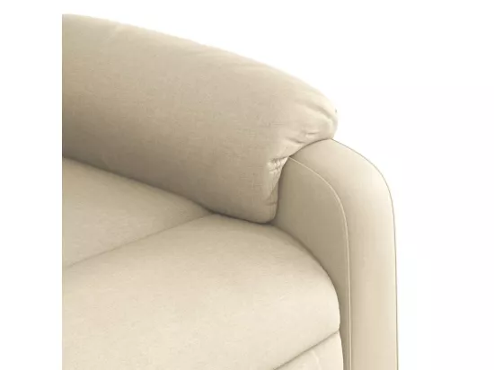 Fauteuil massant inclinable Crème Tissu