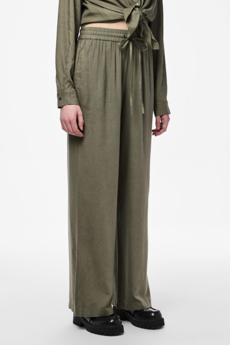 Pieces groene dames broek