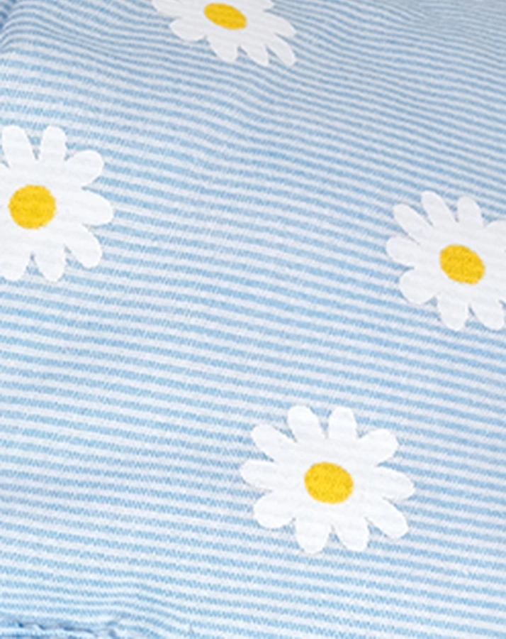 Basecap BEE IN LOVE in cerulean