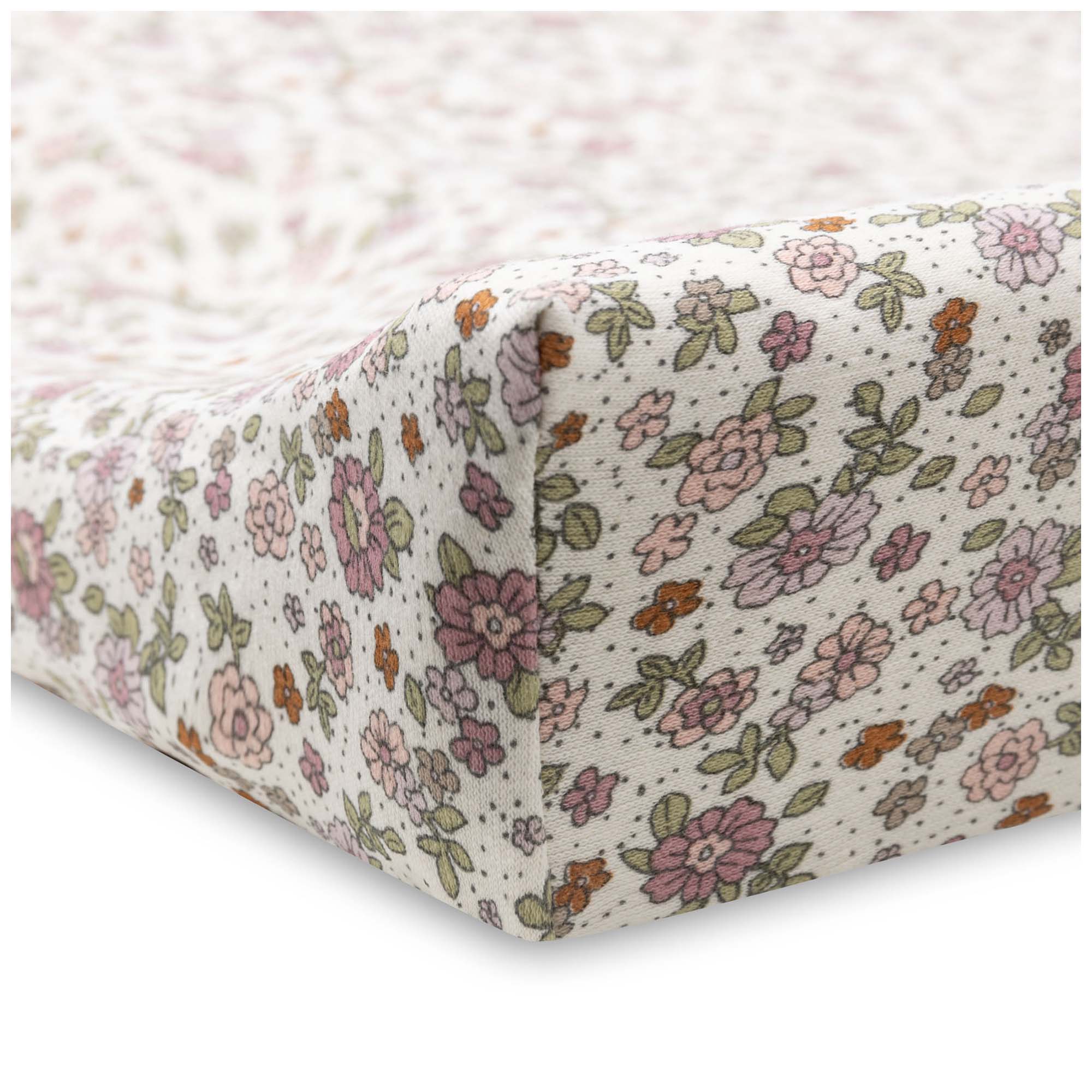 Jollein aankleedkussenhoes retro flowers wit - aankleedkussens & -hoezen - P