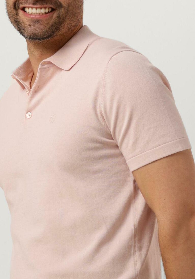 DSTREZZED lichtroze dstrezzed polo polo s/s cotton knit