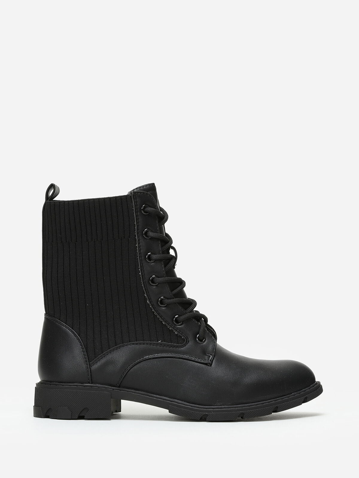 Rangers bi-matières grandes tailles- Noir