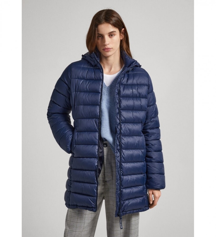 Casaco comprido Pepe Jeans Maddie, azul marinho