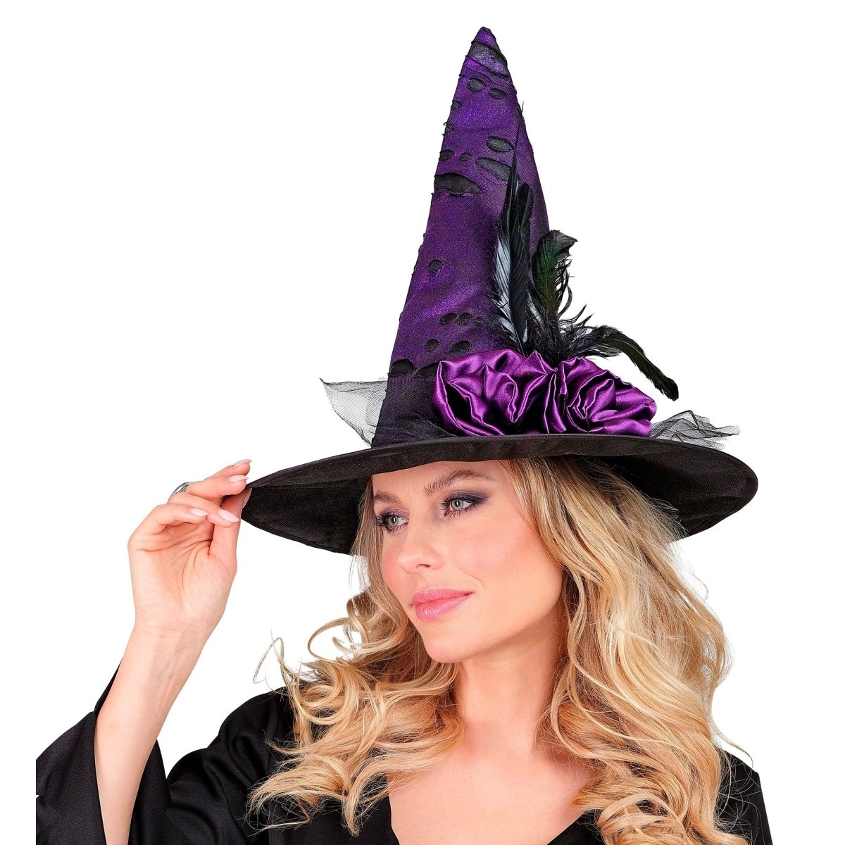 Halloween Hoed Paars Heks