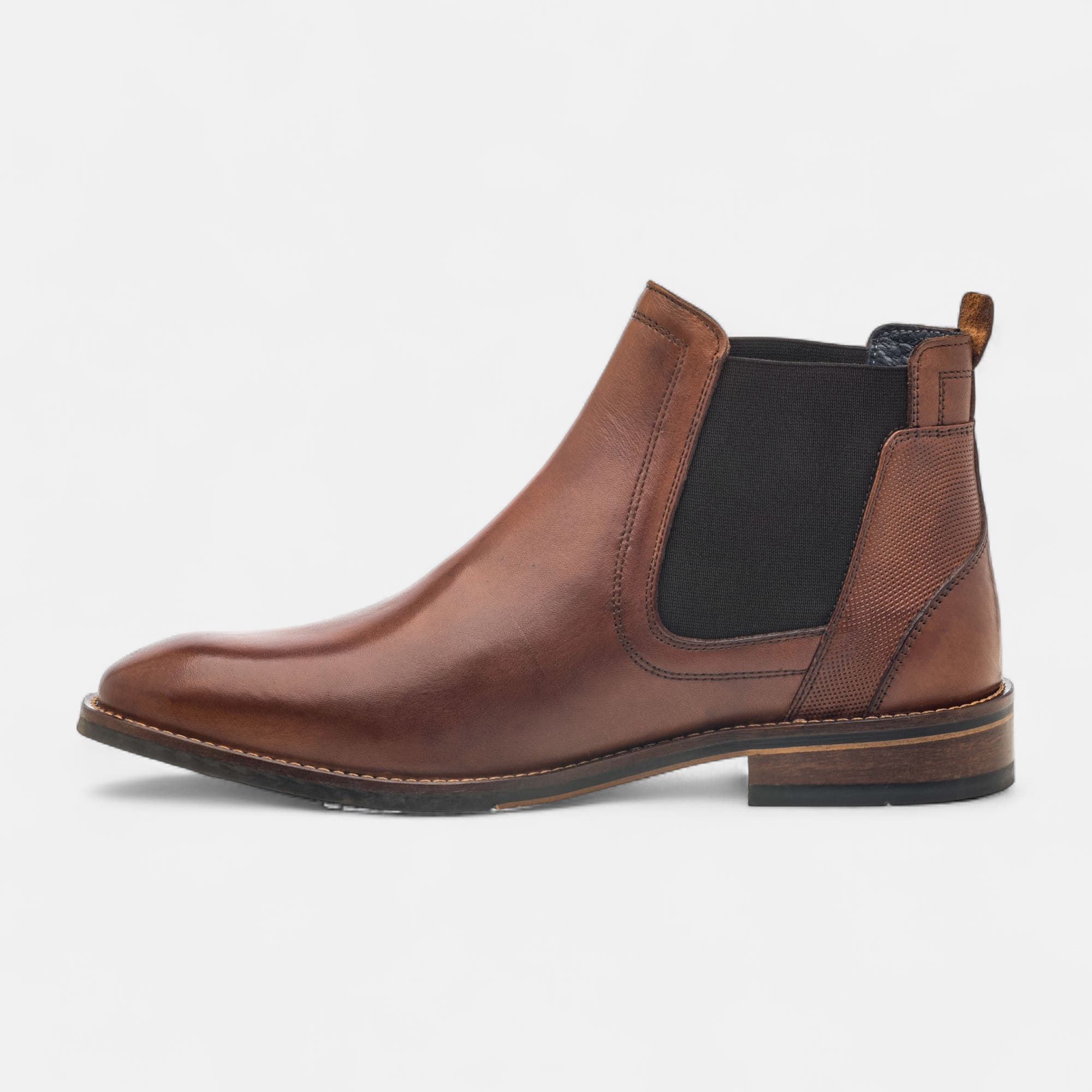 Bottines habillées Homme en cuir cognac