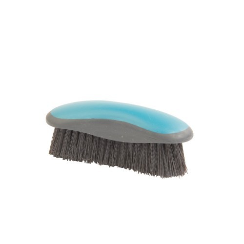 Escova macia Roma Dandy para cavalos, azul/cinza